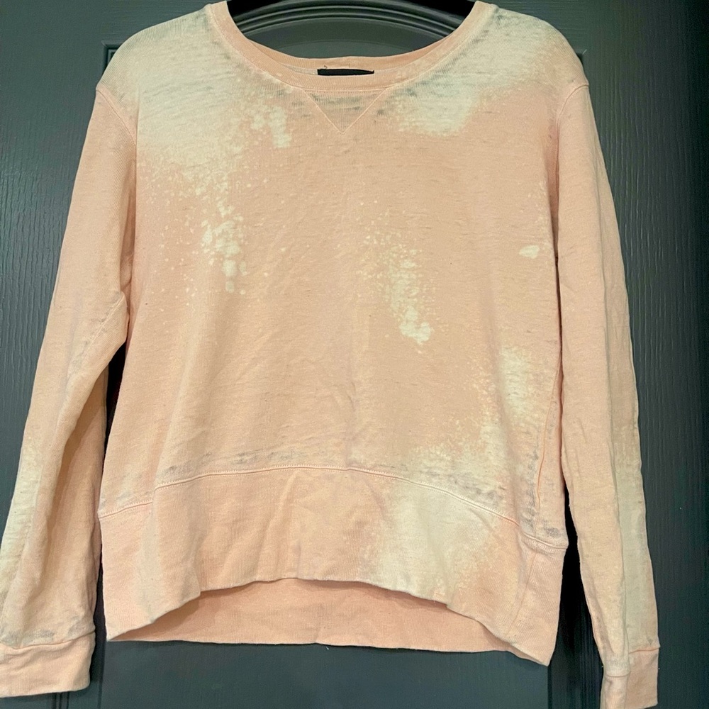 Monrow Pink and White Long Sleeve